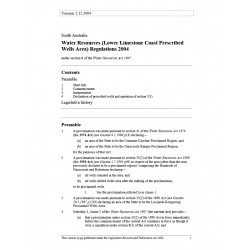 Water Resources (Lower Limestone Coast Prescribed Wells Area) Regulations 2004