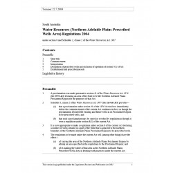 Water Resources (Northern Adelaide Plains Prescribed Wells Area) Regulations 2004