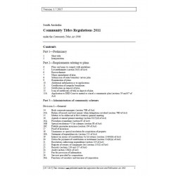 Community Titles Regulations 2011