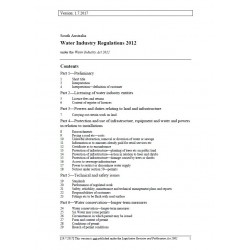 Water Industry Regulations 2012
