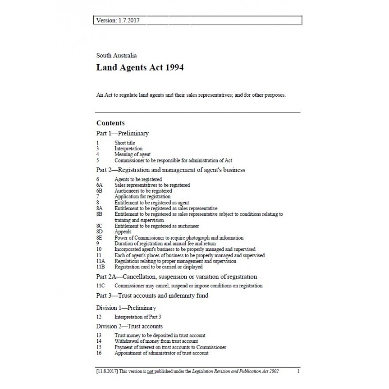 land-agents-act-1994