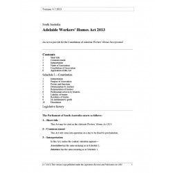 Adelaide Workers Homes Act 2013