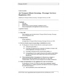 Air Transport (Route Licensing - Passenger Services) Regulations 2014