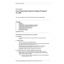 Free Presbyterian Church (Vesting of Property) Act 2001