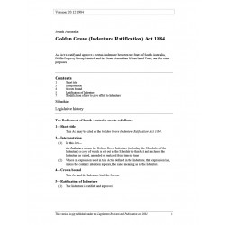 Golden Grove (Indenture Ratification) Act 1984