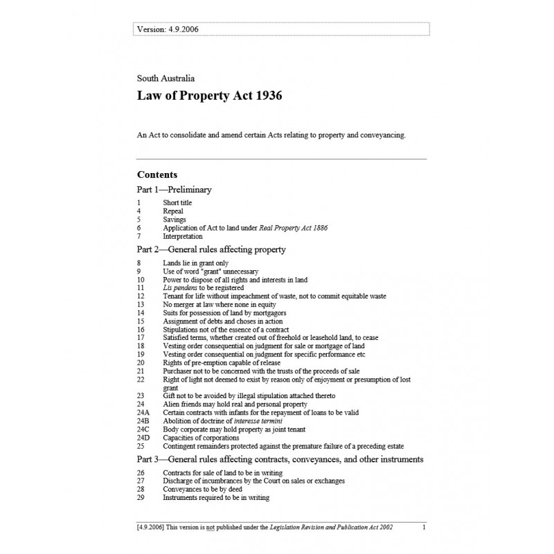 Law of Property Act 1936