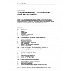 National Health Funding Pool Administration (South Australia) Act 2012