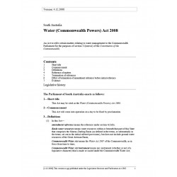 Water (Commonwealth Powers) Act 2008