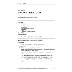 Wine Grapes Industry Act 1991
