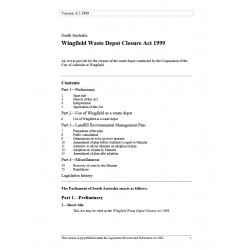 Wingfield Waste Depot Closure Act 1999