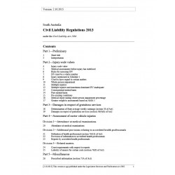 Civil Liability Regulations 2013