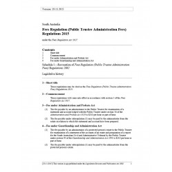 Fees Regulation (Public Trustee Administration Fees) Regulations 2015