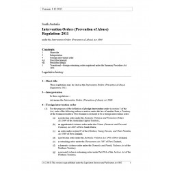 Intervention Orders (Prevention of Abuse) Regulations 2011