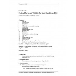 National Parks and Wildlife (Parking) Regulations 2012