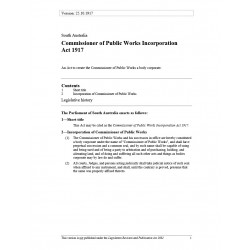 Commissioner of Public Works Incorporation Act 1917